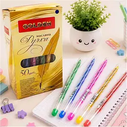 Ручка масляна GOLDEN синій Coil, 852730 в асортименті