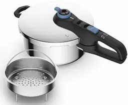 Tefal Скороварка Secure Trendy, 4л, з паровим кошиком, нержавіюча сталь, пластик - мініатюра 2