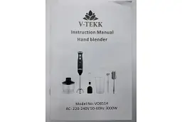 Універсальний занурювальний блендер V-TEKK Blender Set 6 в 1 3000 Вт червоний VO8514 - мініатюра 3