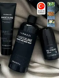 Набір для чоловіків Farmasi Masculine гель-шампунь 2 в 1 + антиперспірант + лосьон після гоління - мініатюра 3