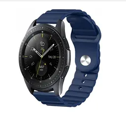 Ремінець BeWatch для Samsung Galaxy Watch 42/3 41 мм/Active/Active 2 силіконовий 20 мм Wave Темно Синій (1010706) - мініатюра 6