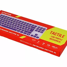 Клавіатура Canyon Keyboard OnType 10 Low Profile EN Wired Violet (CNS-HKB10V) - мініатюра 5