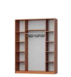 Шафа-купе дводверна MebelStar Комбо AL 2 Дзеркала 170x60x210 см Дуб тахо (MBS-3534) - мініатюра 2