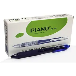 Ручка масляна PIANO синій 0,7мм автомат, PT-301