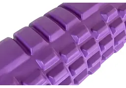 Масажний ролик EasyFit Grid Roller 33 см v.1.1 Фіолетовий (EF-2020a-V) - мініатюра 3