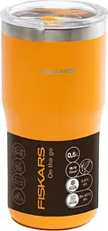 Термокухоль Fiskars On-the-go 0.5 л помаранчевий (1078761) - мініатюра 4