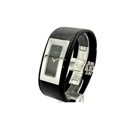 Наручний годинник Gucci 7800SR 07835 steel, black dial, black leather - мініатюра 2