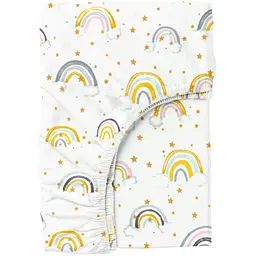 Простирадло Cosas на резинці 90x190x25 rainbow star yellow, жовтий (RainbowStarYellow_90x190x25)