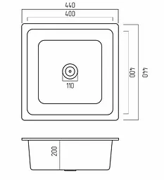 Кухонна мийка Platinum 4040 RUBA матова карамель (SP000040838) - мініатюра 8