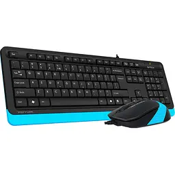 Комплект (Клавіатура та миша) A4Tech F1010 Fstyler USB Black-Blue (F1010 (Blue)) - мініатюра 2