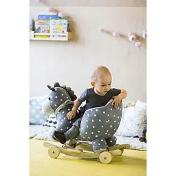 Конячка-качалка з коліщатками KiderKraft Grey - мініатюра 8