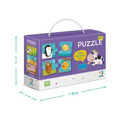 Навчальна гра-пазл "Хто Що їсть" DoDo Toys 300118, 24 елементи-12 пар - мініатюра 5