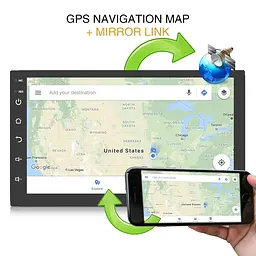Автомагнітола 2DIN 7" UNIVESAL ANDROID SMALL з GPS модулем WiFi Bluetooth та FM радіо MP5 плеєр - мініатюра 4