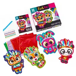 Набір для творчості Vladi Toys Foil Art Шалені індіанці VT4433-09 фольга, шпатель, стрази - мініатюра 2