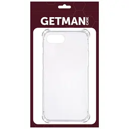 TPU чохол GETMAN Ease logo посилені кути для Apple iPhone 16e / 17e (6.1) Безбарвний (прозорий) - мініатюра 2
