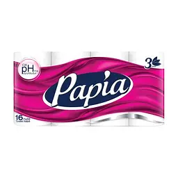 Туалетний папір Papia 3 шари 16 рулонів (8690536010042)