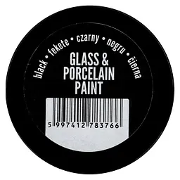 Фарба акрилова Glass and Porcelain, водна основа, Чорна, 30 мл, Pentart (5997412783766) - мініатюра 2