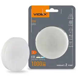 Лампочка Videx LED GX53 10W 4100K 220V (VL-GX53-10534) - мініатюра 2