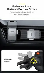 Автомобільний утримувач холдер Baseus Easy Control Clamp Car Mount Holder A Set - мініатюра 6