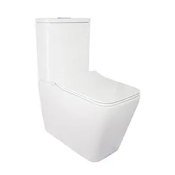 Унітаз-компакт Qtap Crow безобідковий з сидінням Soft Close QT05222170W, Білий