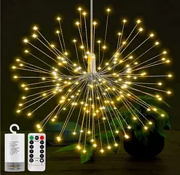 Світлодіодна гірлянда Феєрверк Firework автономна 150LED, довжина нитки 26см з пультом - мініатюра 5