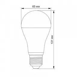 LED лампа VIDEX A65e 20W E27 4100K - мініатюра 3