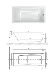 Ванна акрилова Radaway Mirella 180x80 + ніжки WA1-48-180x080 - мініатюра 2