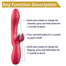 Вібратор Erospace Sweet Play G-Spot & Clitoral Flapping Vibrator A16 - мініатюра 8