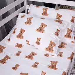 Комплект постільної білизни MirSon Фланель 017 Teddy білий полуторний (2200009655548) - мініатюра 4