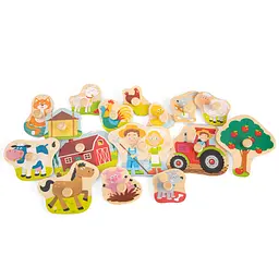 Пазл дерев'яний New Classic Toys Ферма, 16 частин (10440) - мініатюра 2