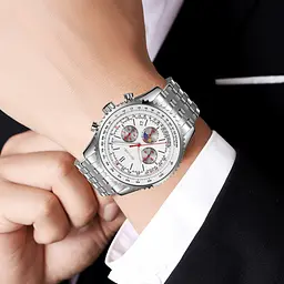 Наручний годинник чоловічий 9348SI Silver Skmei acs0030885 - мініатюра 3