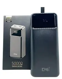Портативний зовнішній акумулятор King Power KPG-502 50000mah 22W QC 3.0 LED дисплей - мініатюра 6