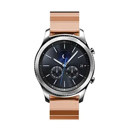 Металевий ремінець Watchbands Stainless Steel для Samsung Gear S3 Samsung Galaxy Watch 46mm Silver - рожево-золотий (WB005METALROSEGOLD) - мініатюра 3