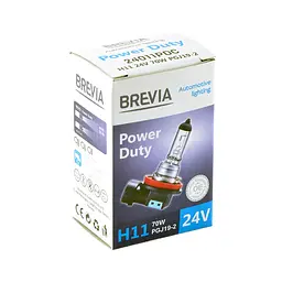 Галогенова лампа Brevia H11 24V 70W PGJ19-2 Power Duty CP(24011PDC)