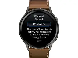 Смарт-годинник Garmin Venu 4 45 mm Slate with Brown Leather Band (010-03014-03) - мініатюра 3