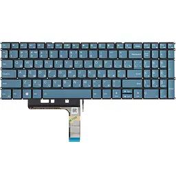 Клавіатура для ноутбука LENOVO (Yoga Pro 9 16IRP8) rus, темно-синій, без кадру, підсвічування клавіш
