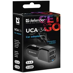 Зарядний пристрій Defender UCA-34 2xUSB, 5V / 3.4A (83834) - миниатюра 6
