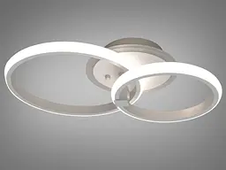 Люстра стельова Diasha 2526/2WH LED 3color біла 2 кільця пульт - мініатюра 3