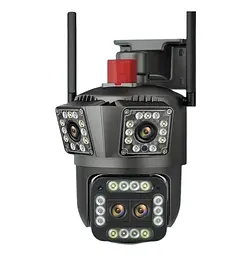 Вулична WiFi IPкамера Wondstar HW41  16Мп чорна 4 об'єктиви 12-х зум
