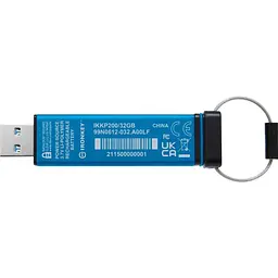 Флеш-накопичувач USB3.2 32GB Kingston IronKey Keypad 200 Type-A Blue (IKKP200/32GB) - мініатюра 3