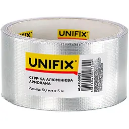 Стрічка клейка універсальна алюмінієва армована Unifix 50 мм x 5 м