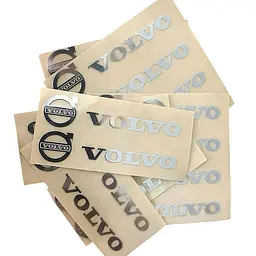 Наклейка з логотипом Volvo метал, на клейкій стрічці 1шт (універсальна)