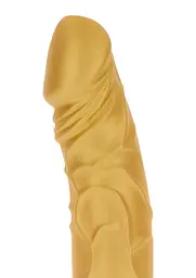 Вібратор ToyJoy Gold Dicker, 20 см (золотий) - мініатюра 6