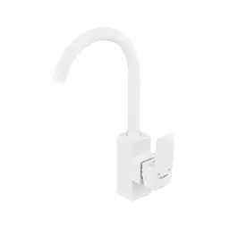 Змішувач для кухні Plamix Kubus-011 Set з підведенням white PM0674, Білий