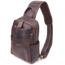 Сумка чоловіча через плече з натуральної vintage шкіри 21285 Vintage коричнева - мініатюра 1
