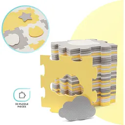 Килимок-пазл Kinderkraft Luno Shapes Yellow 30 елементів (KPLUSH00YEL0000) - мініатюра 6