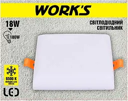 Світильник стельовий Work's LED WAL2202-18W 6500К 18W (125717) - мініатюра 2