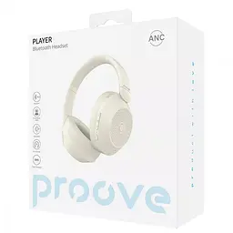 Бездротові накладні навушники Proove Player, ANC, BT5.3, 400mAh, 25-55h, beige UA UCRF* - мініатюра 3