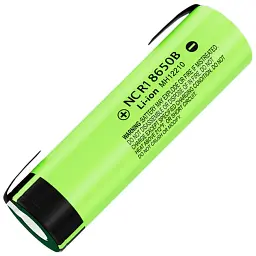 Акумулятор 18650 LiitoKala 34B-N 3400 mAh Li-Ion під паяння з нікелевою стрічкою U-tags 8А, 3.7V (19308)