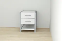 Тумба універсальна Ferrum-decor Вів'єн 2/1 50x41x40 сірий ДСП Білий 16мм (FRD-104181)